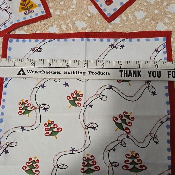 Holiday Cocktail Napkins 100% Cotton From India - Picture 11 of 13